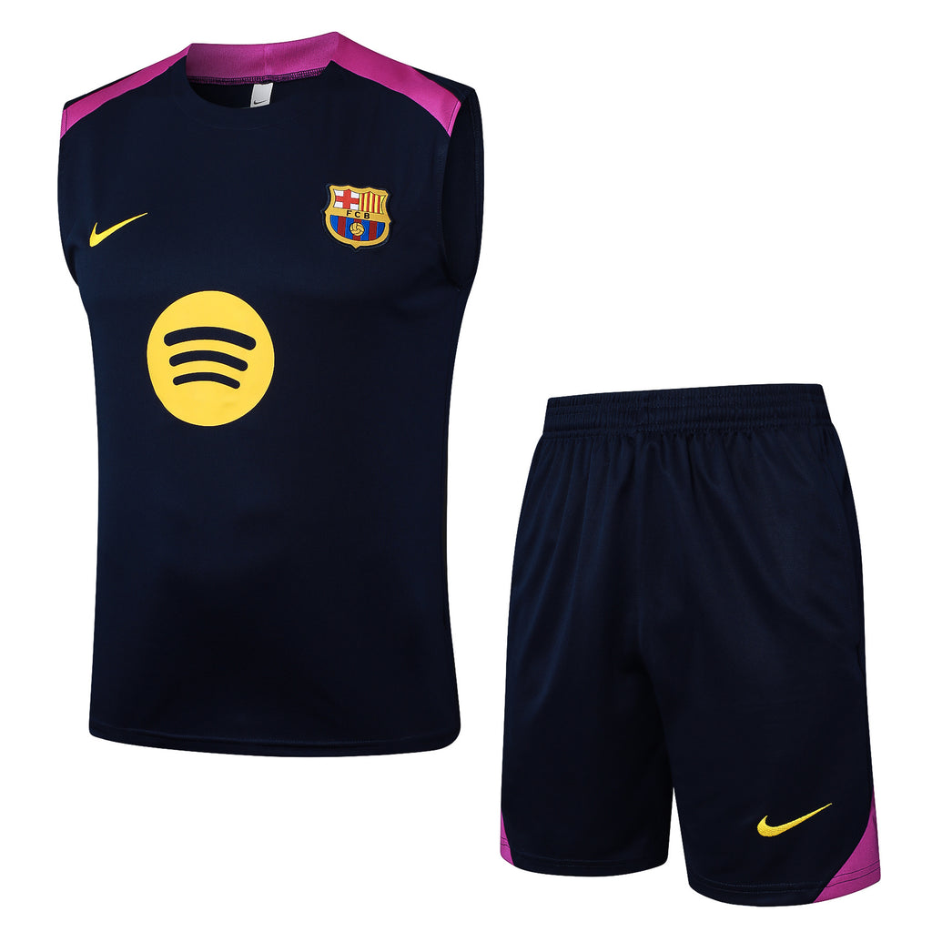 Conjunto sin mangas FC Barcelona azul oscuro y morado
