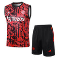 Conjunto sin mangas Manchester United negro y rojo