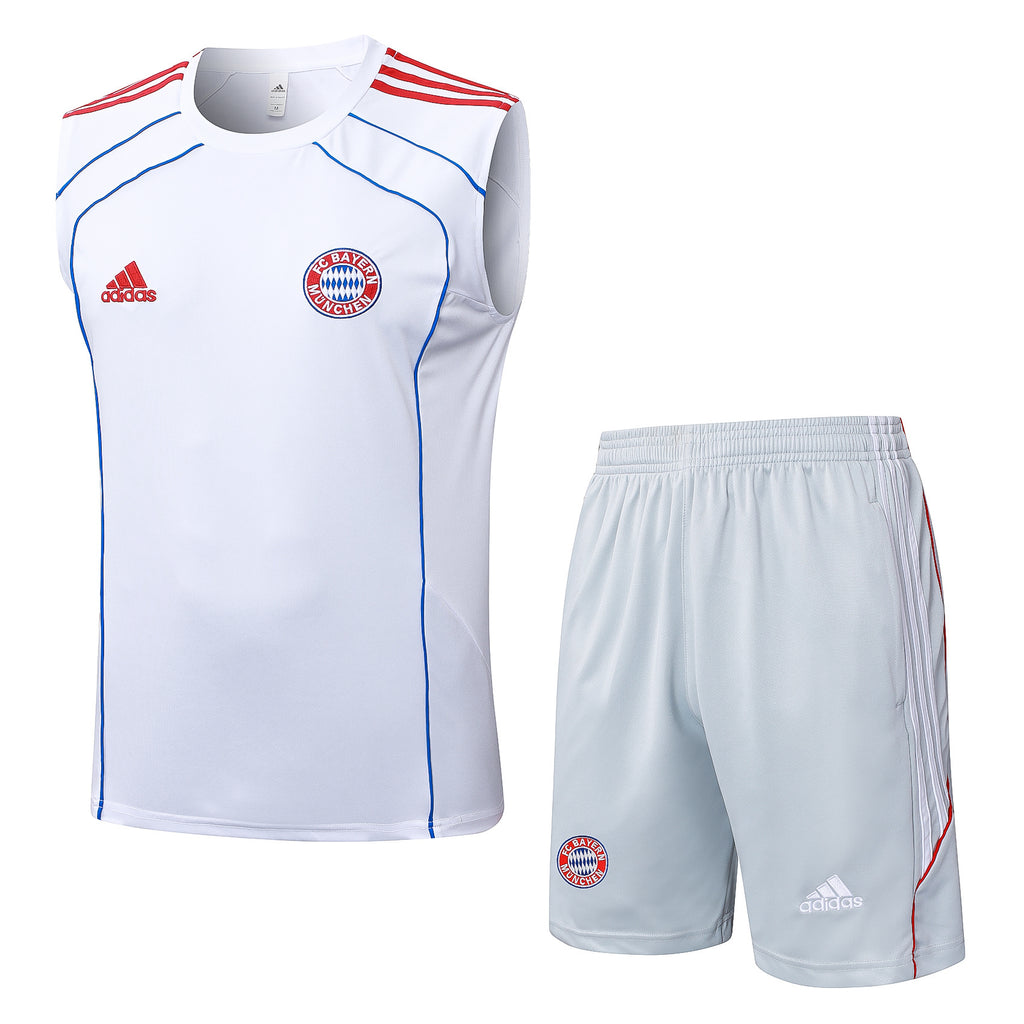 Conjunto sin mangas Bayer Múnich blanco y gris