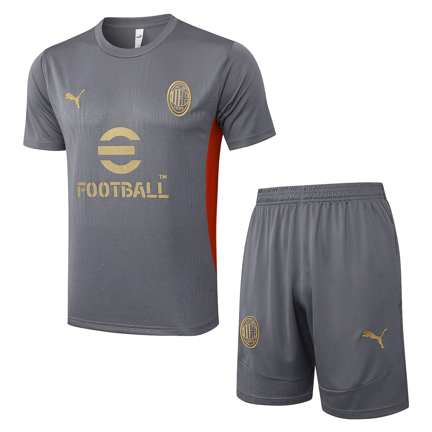 AC Milan Training Set Gray and Red