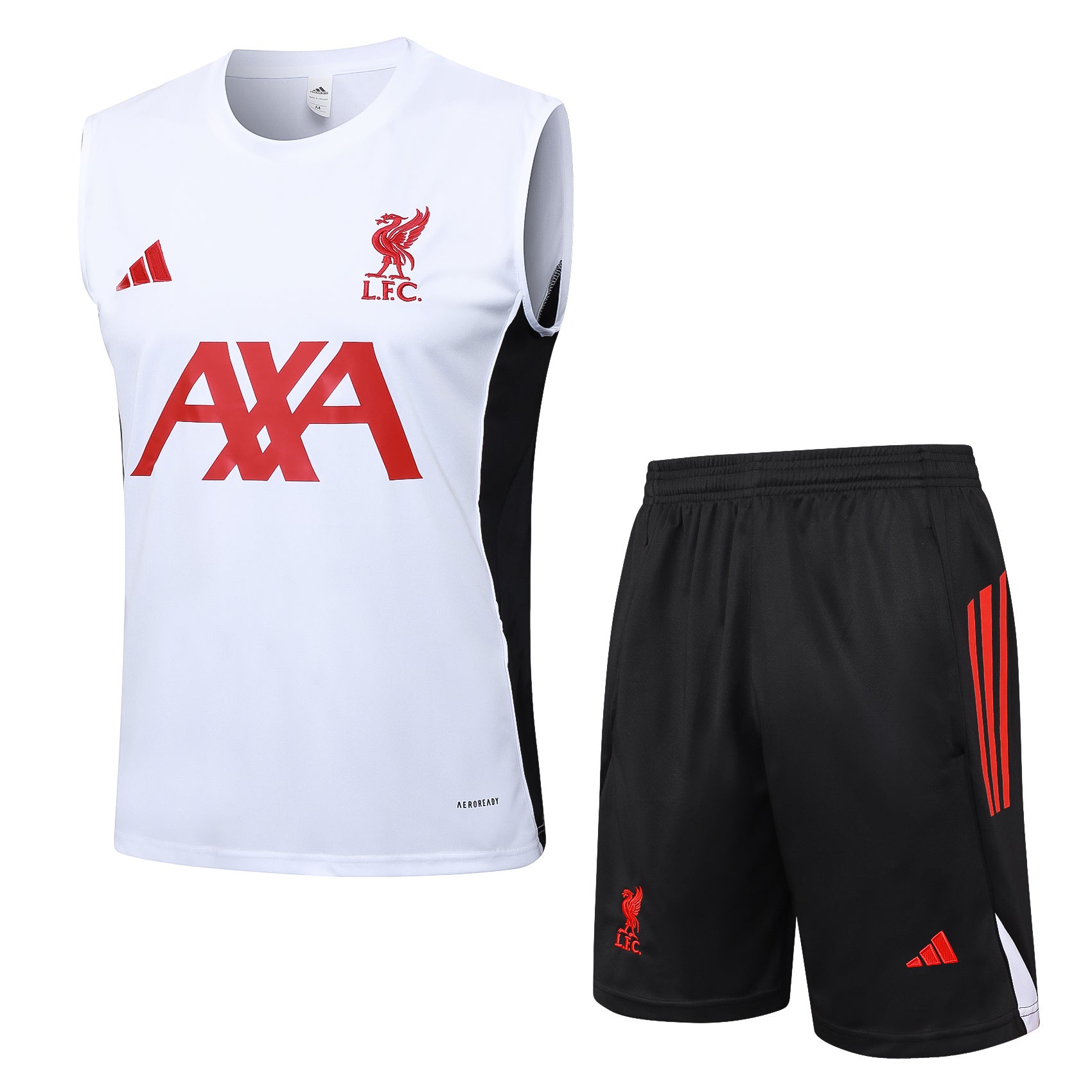 Conjunto sin mangas Liverpool blanco y rojo