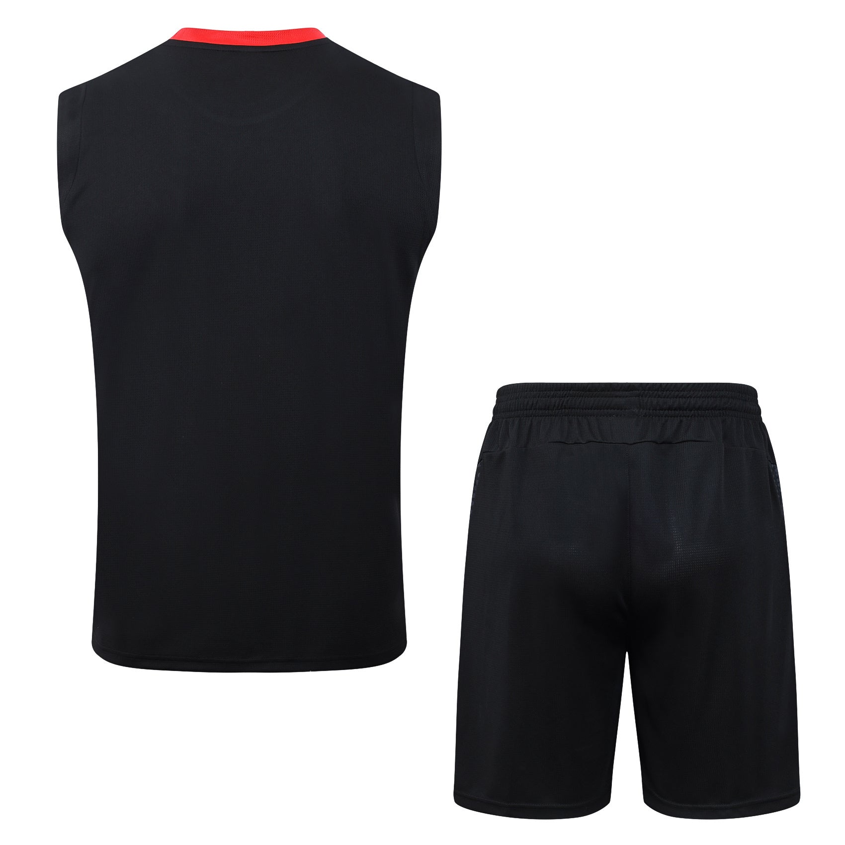 Conjunto sin mangas AC Milan negro y rojo