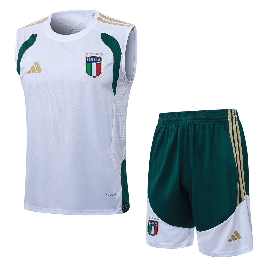 Conjunto sin mangas Italia blanco y verde