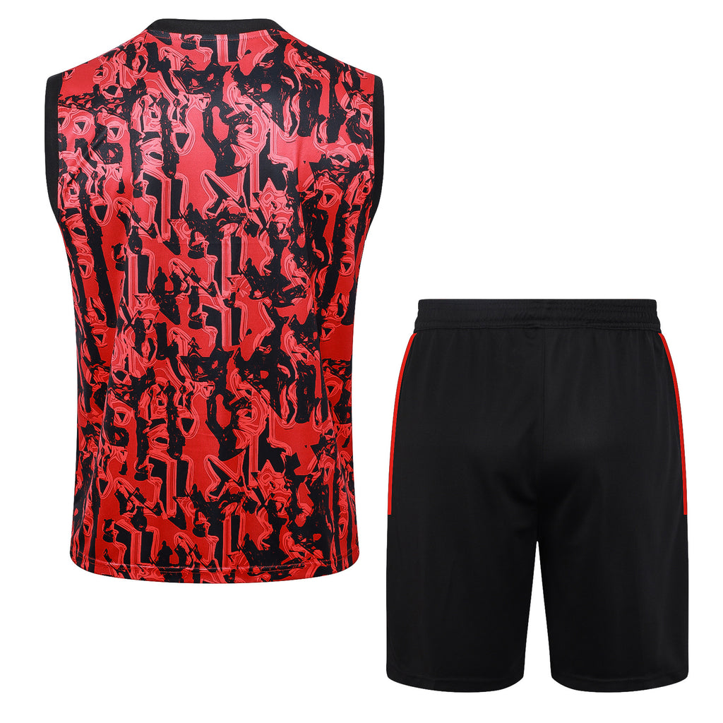 Conjunto sin mangas Manchester United negro y rojo