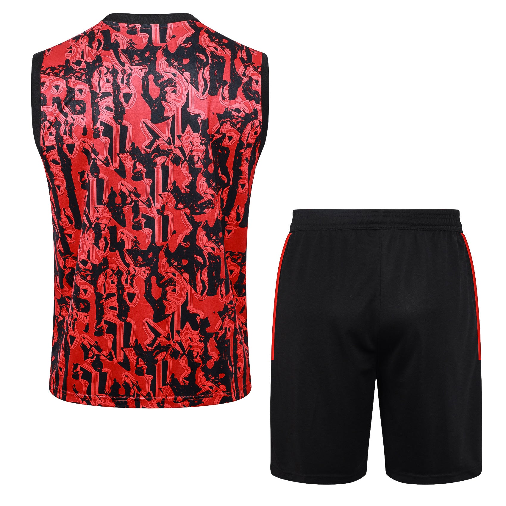 Conjunto sin mangas Manchester United negro y rojo