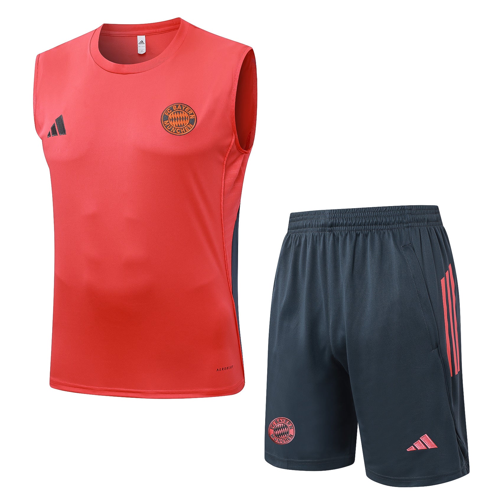 Conjunto sin mangas Bayer Múnich rojo y gris