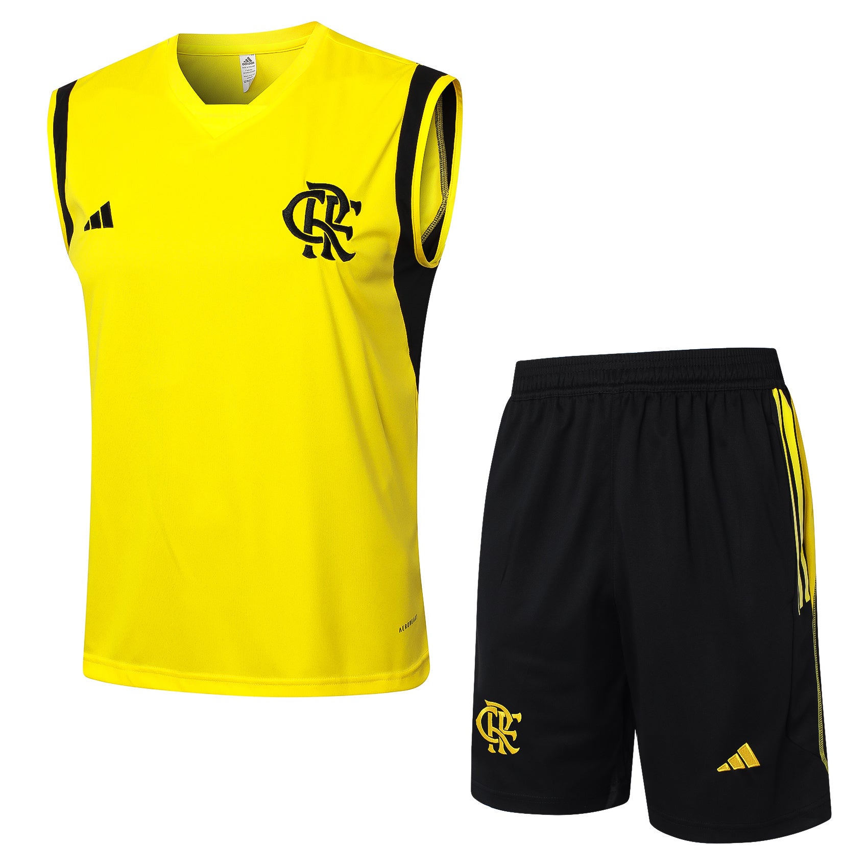 Conjunto sin mangas Flamengo amarillo y negro