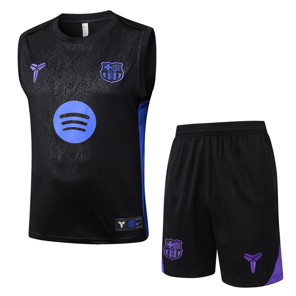 Conjunto sin mangas FC Barcelona negro y morado