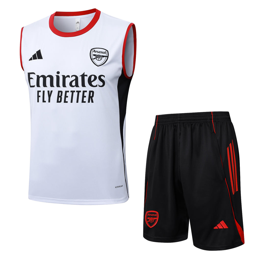 Conjunto sin mangas Arsenal blanco y rojo