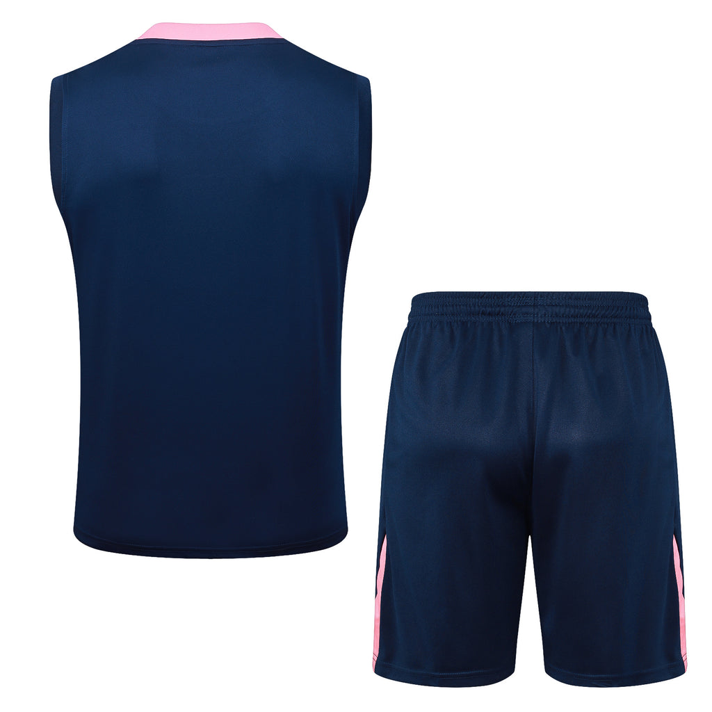 Conjunto sin mangas FC Barcelona rosa y azul oscuro