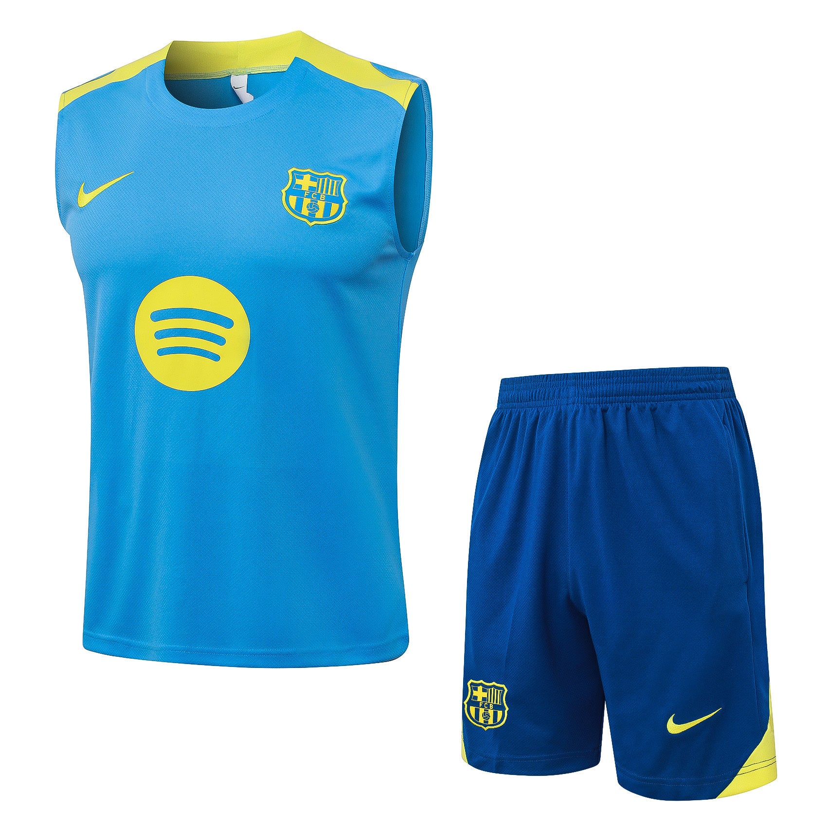 Conjunto sin mangas FC Barcelona azul y amarillo