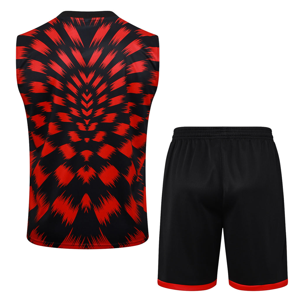 Conjunto sin mangas Flamengo negro y rojo