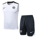 Conjunto sin mangas Chelsea blanco y negro