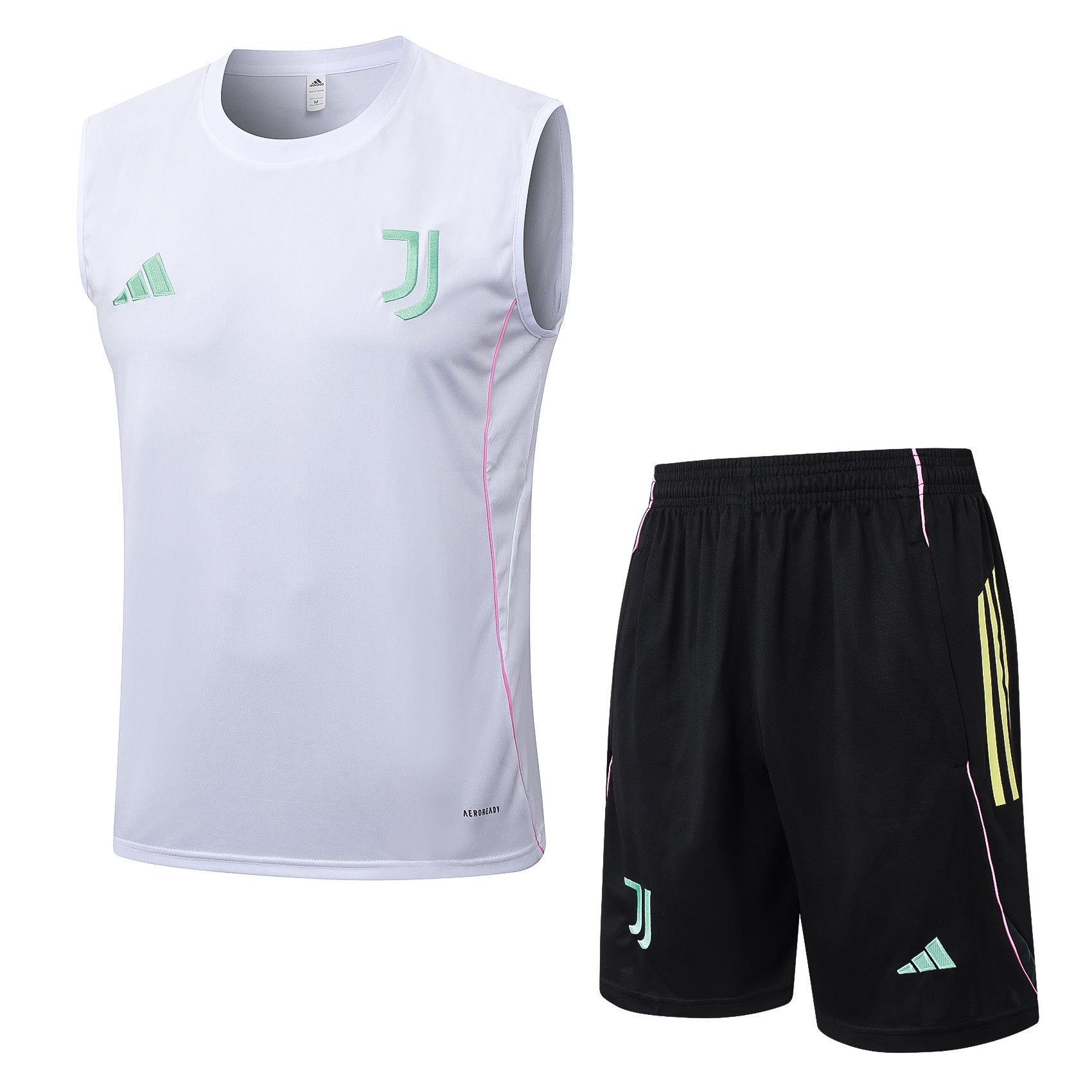 Conjunto sin mangas Juventus blanco y verde