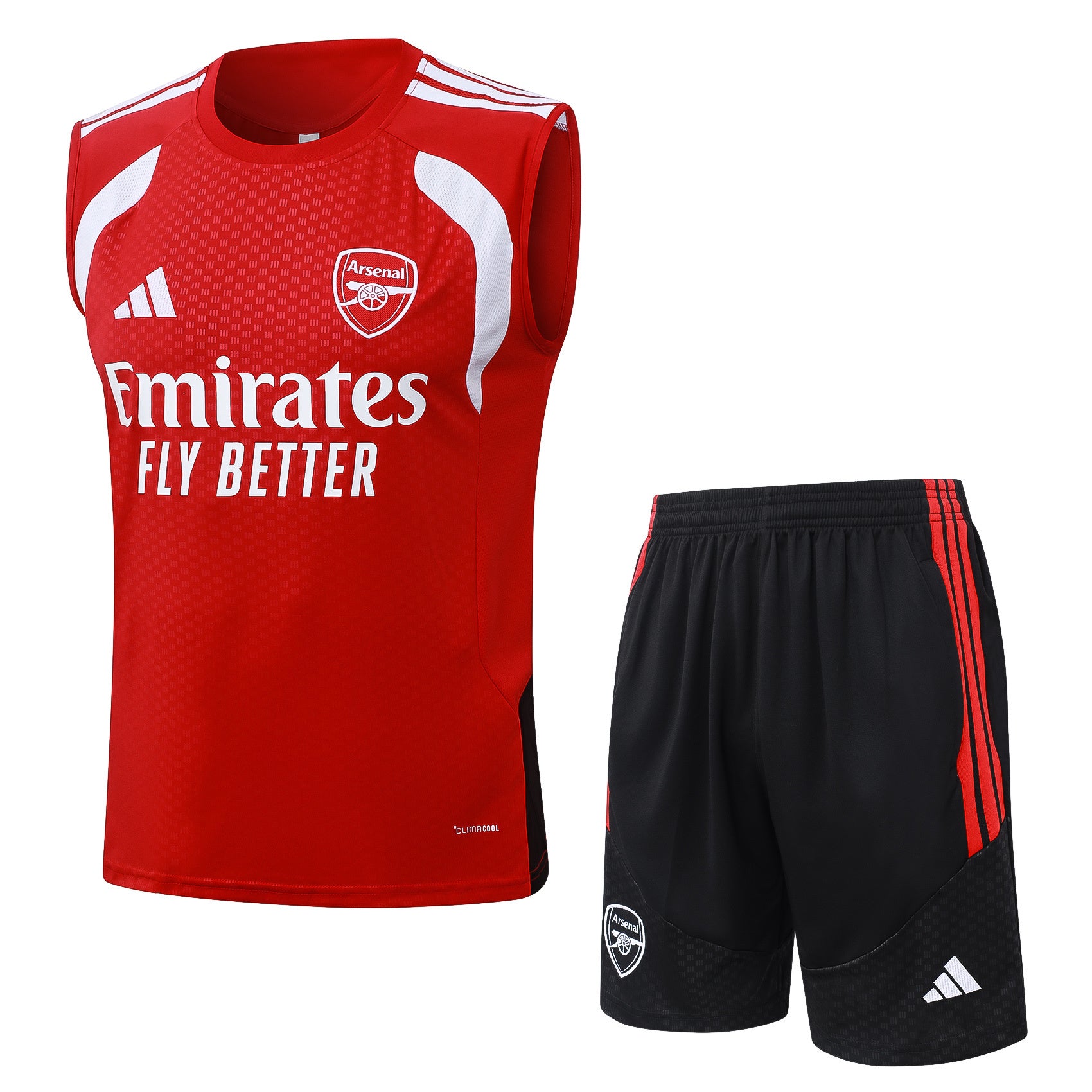 Conjunto sin mangas Arsenal rojo y negro