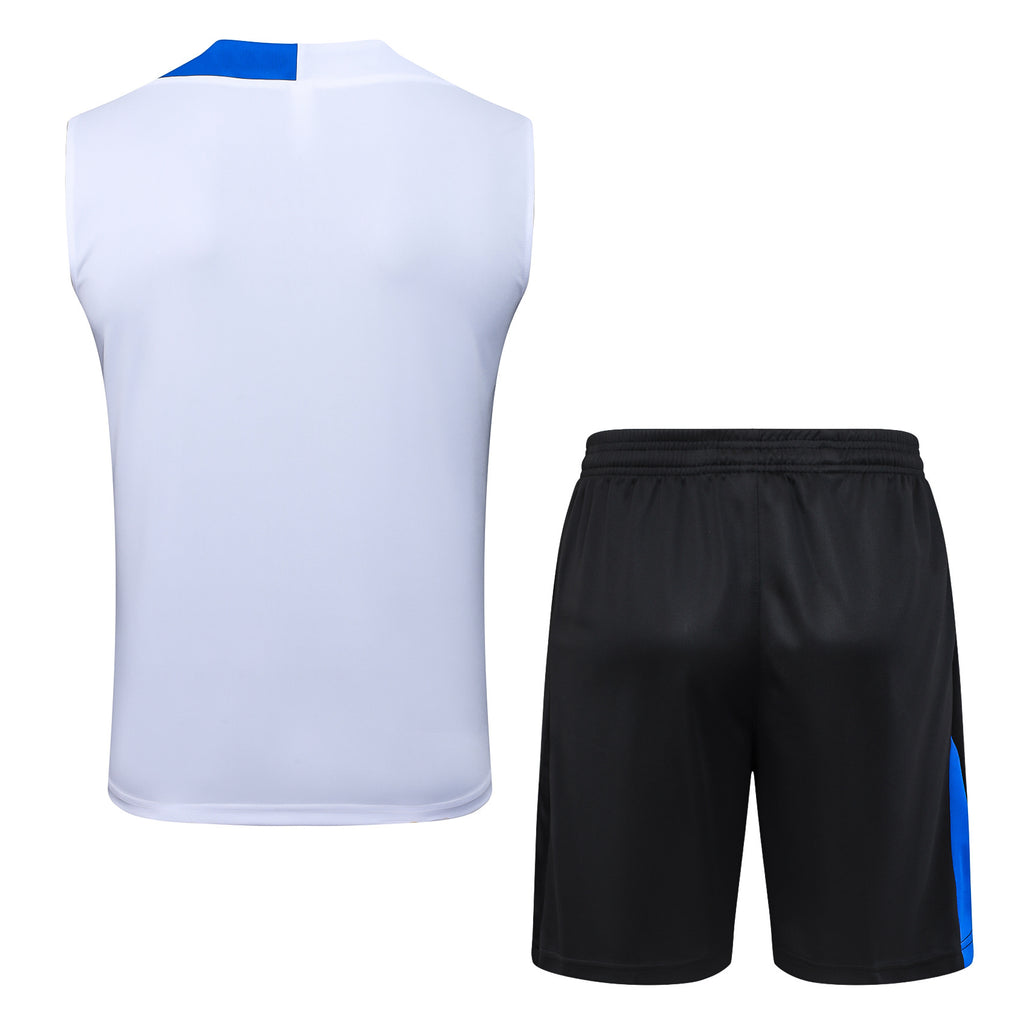 Conjunto sin mangas PSG blanco y azul