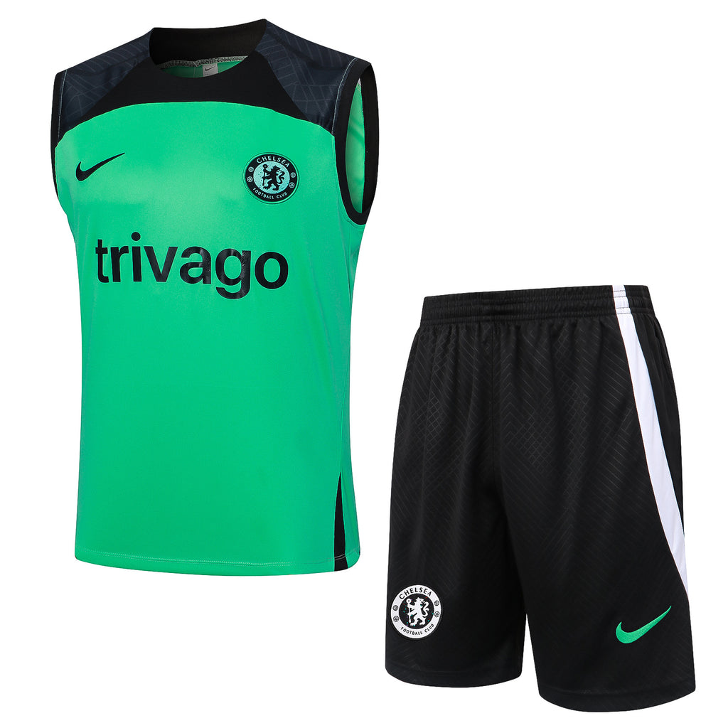 Conjunto sin mangas Chelsea verde y negro