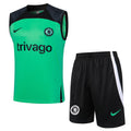 Conjunto sin mangas Chelsea verde y negro