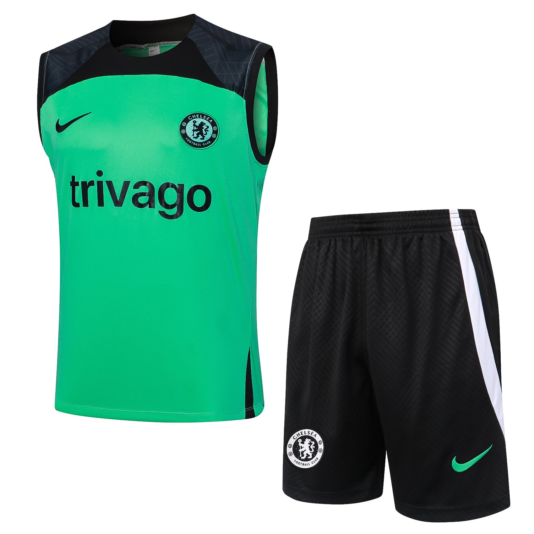 Conjunto sin mangas Chelsea verde y negro