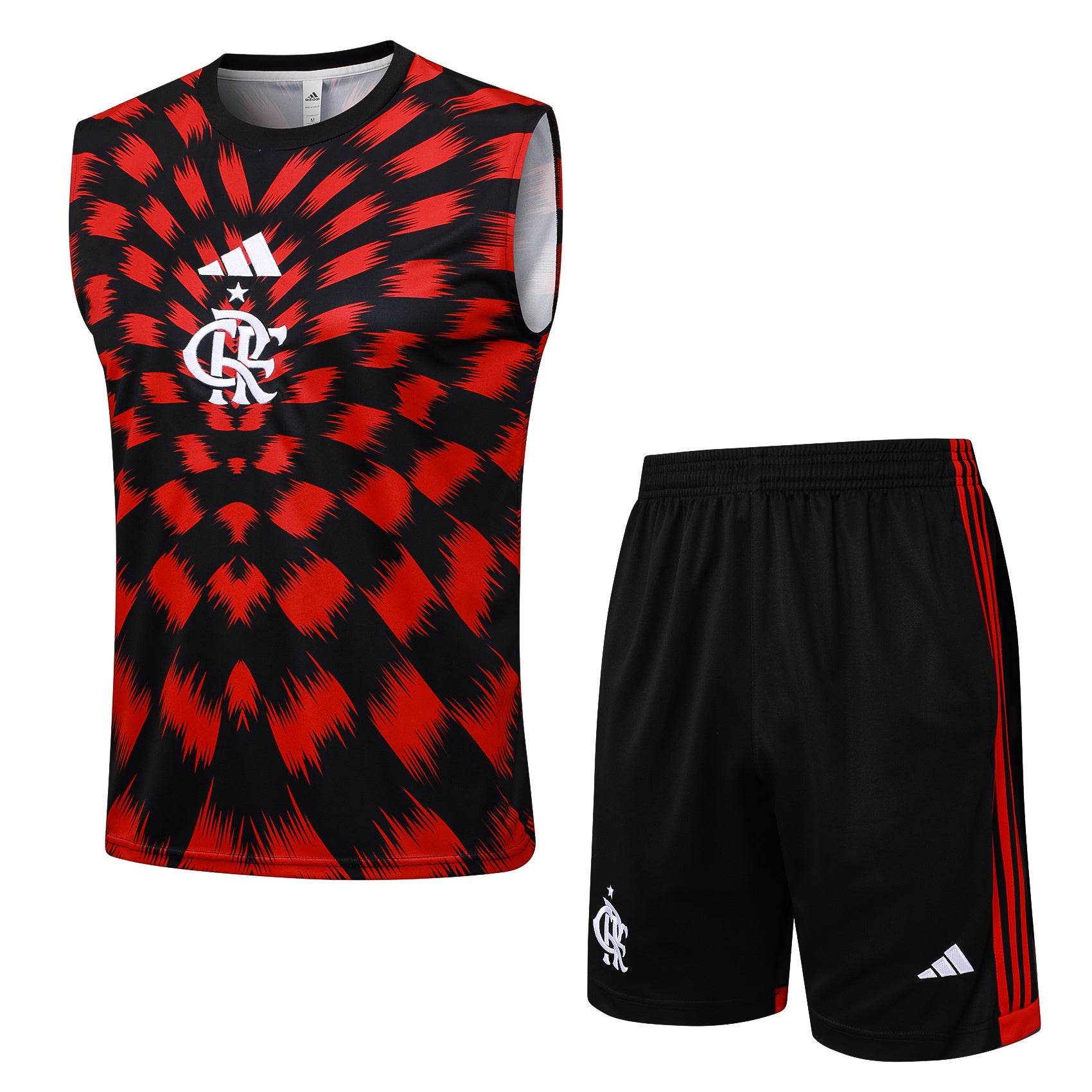 Conjunto sin mangas Flamengo negro y rojo