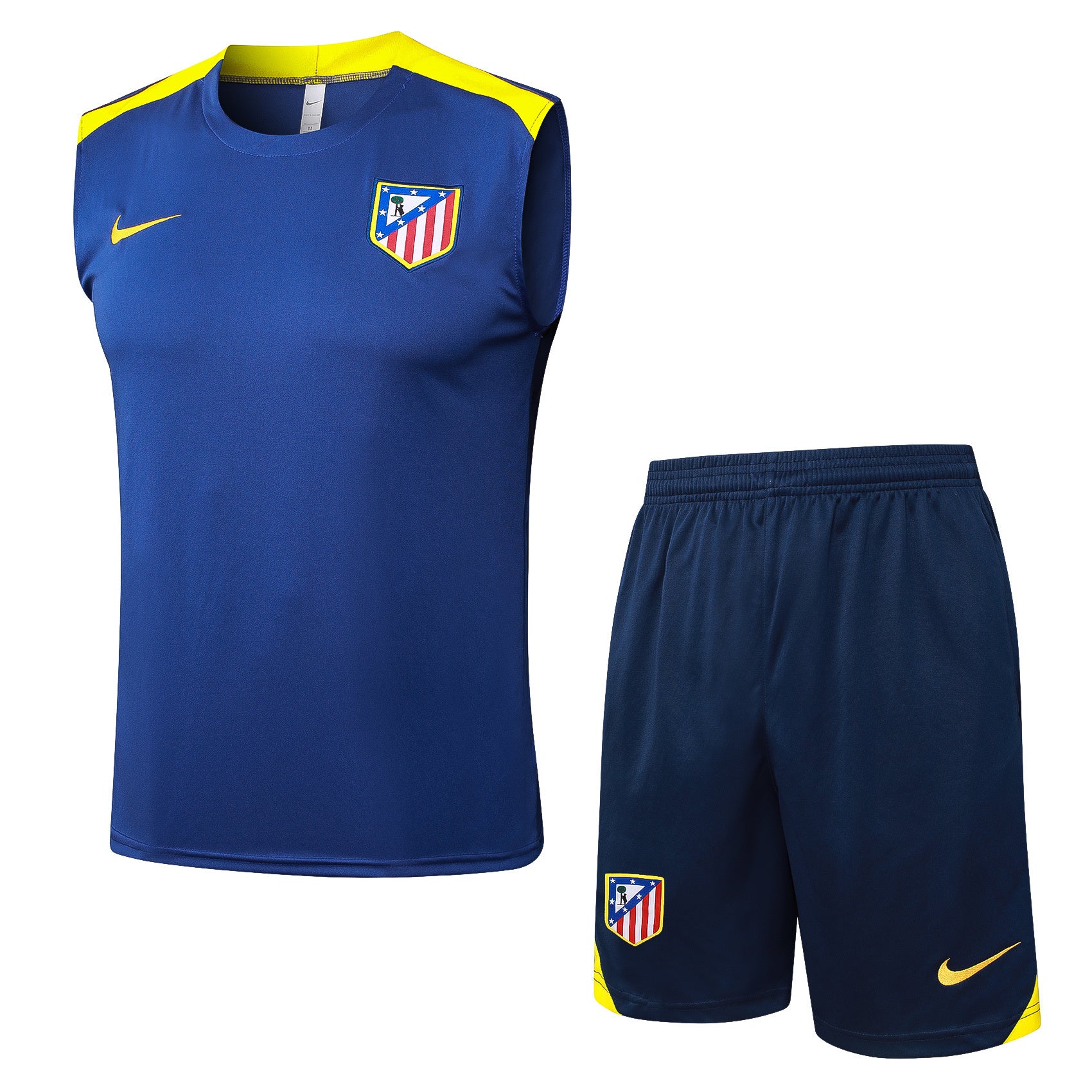 Conjunto sin mangas Atlético de Madrid azul y amarillo