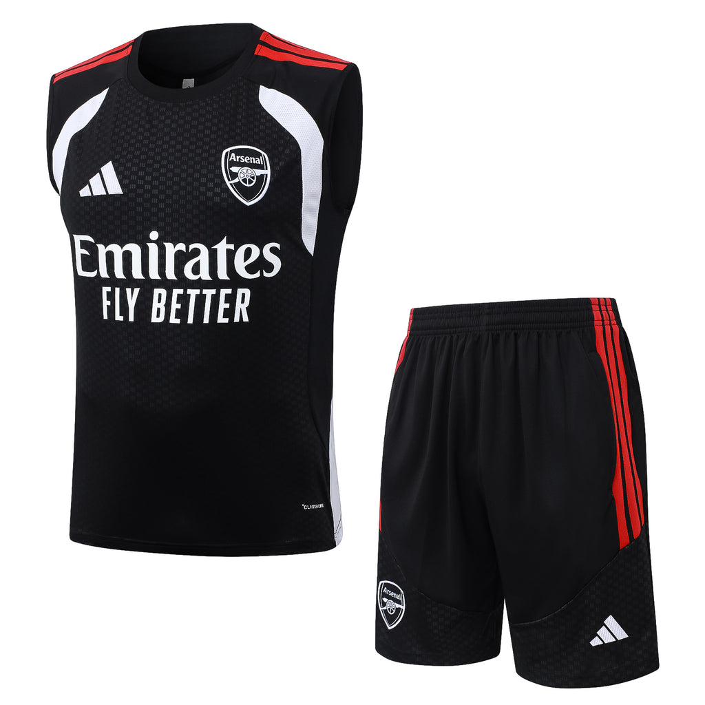 Conjunto sin mangas Arsenal negro y blanco