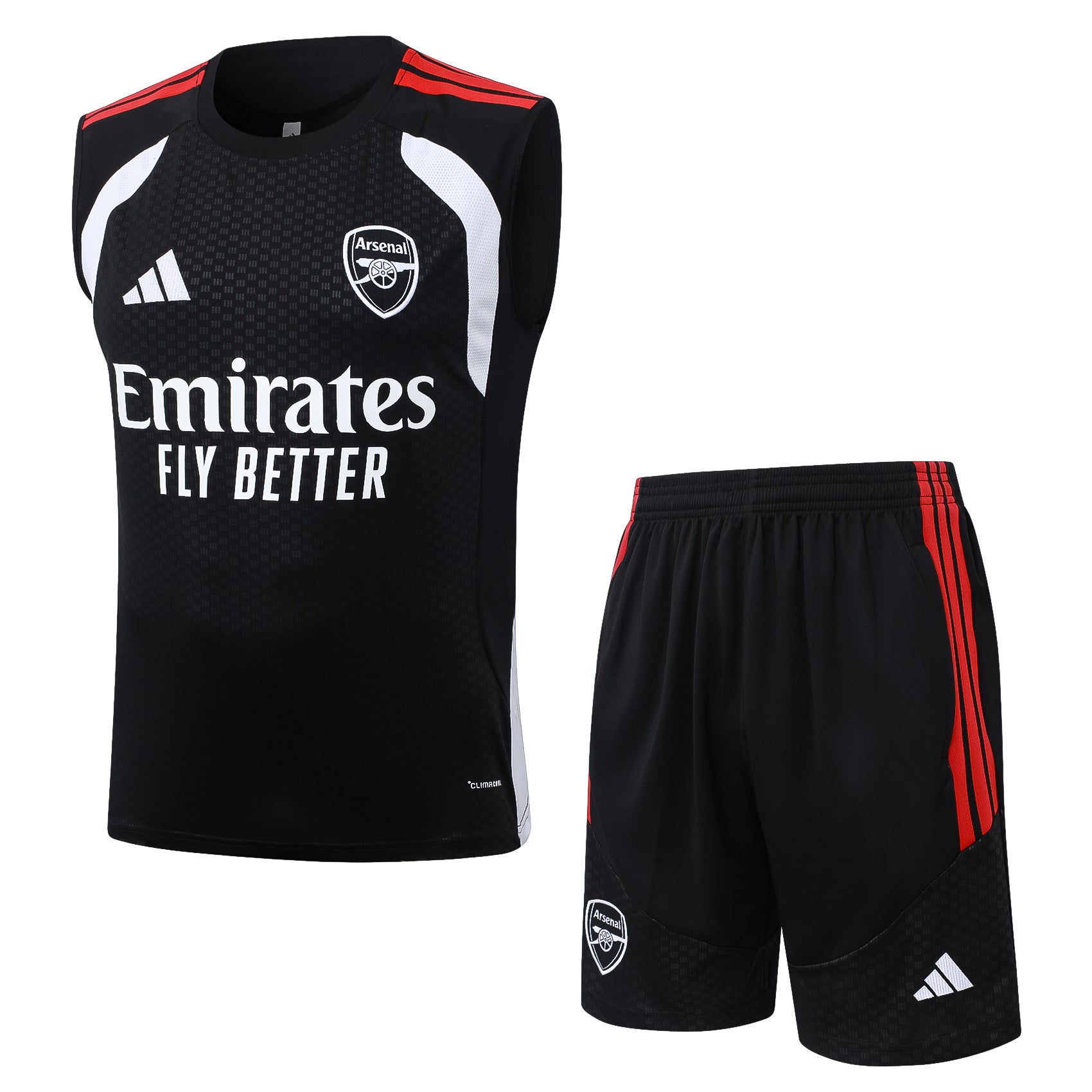 Conjunto sin mangas Arsenal negro y blanco