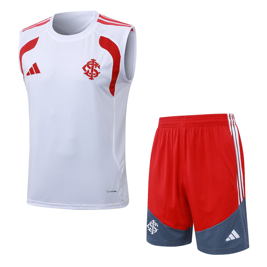 Conjunto sin mangas SC Internacional blanco y rojo