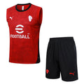 Conjunto sin mangas AC Milan rojo y negro