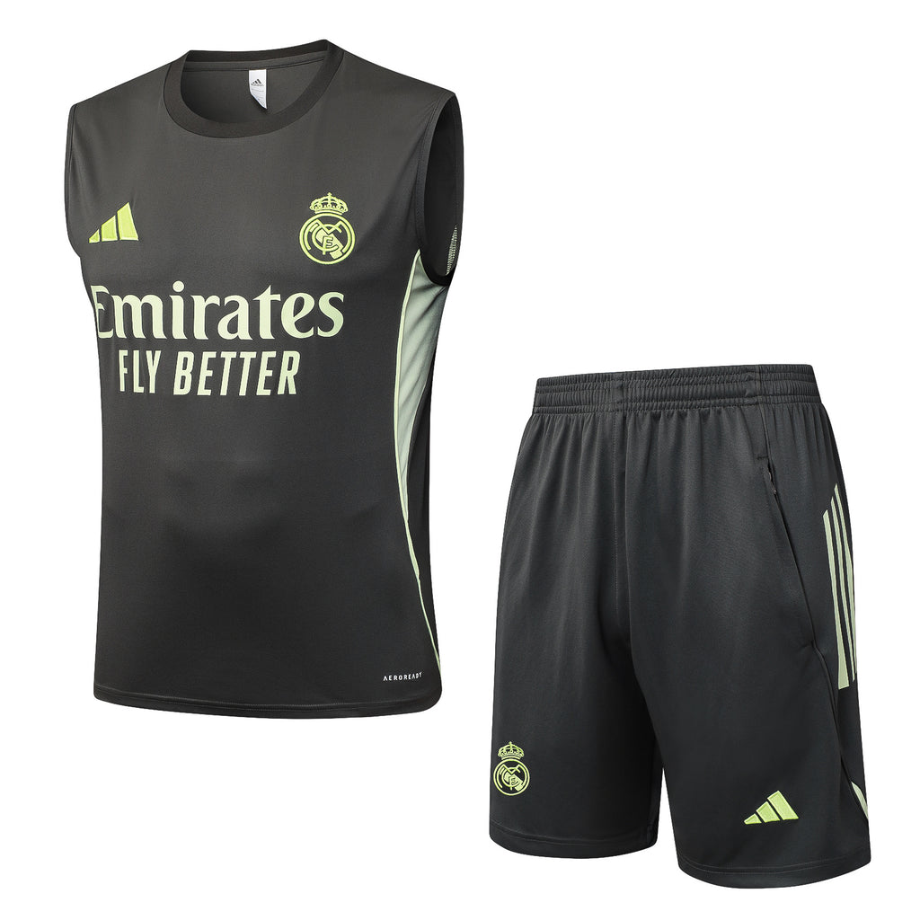 Conjunto sin mangas Real Madrid gris y verde