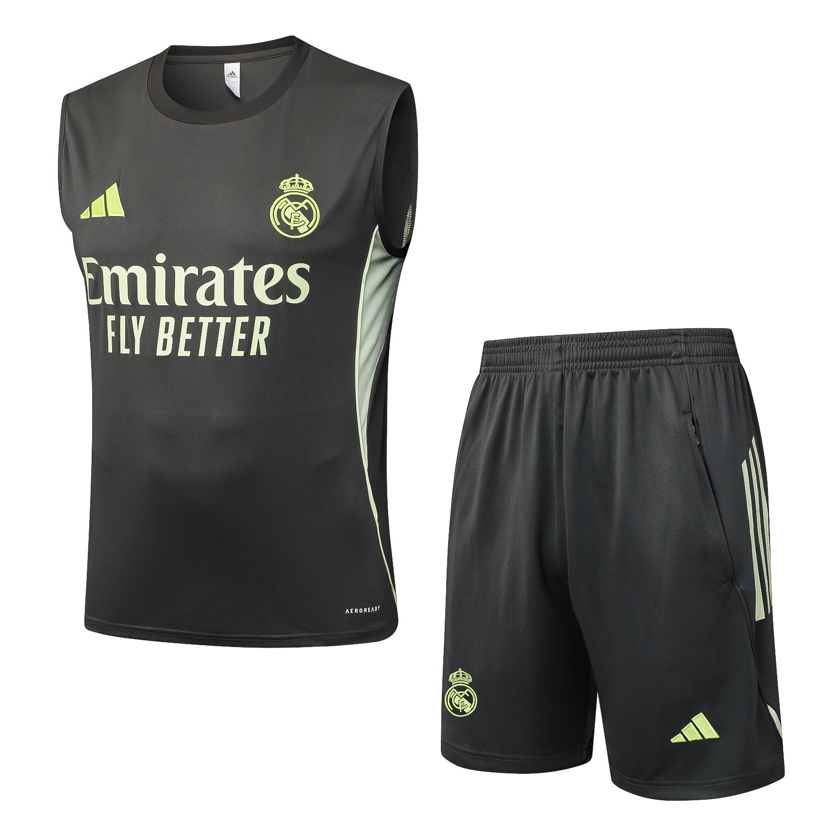 Conjunto sin mangas Real Madrid gris y verde