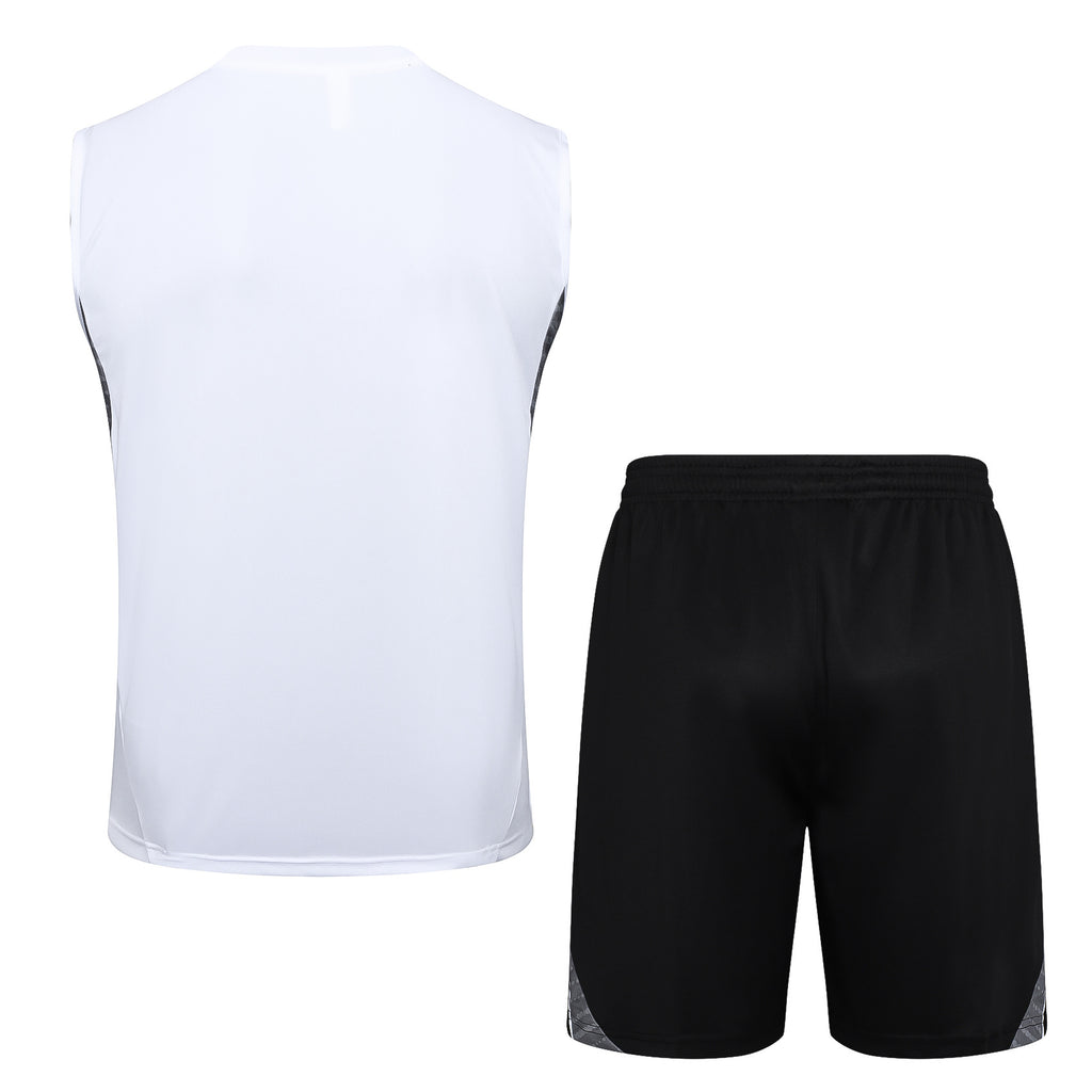 Conjunto sin mangas Real Madrid blanco negro y gris