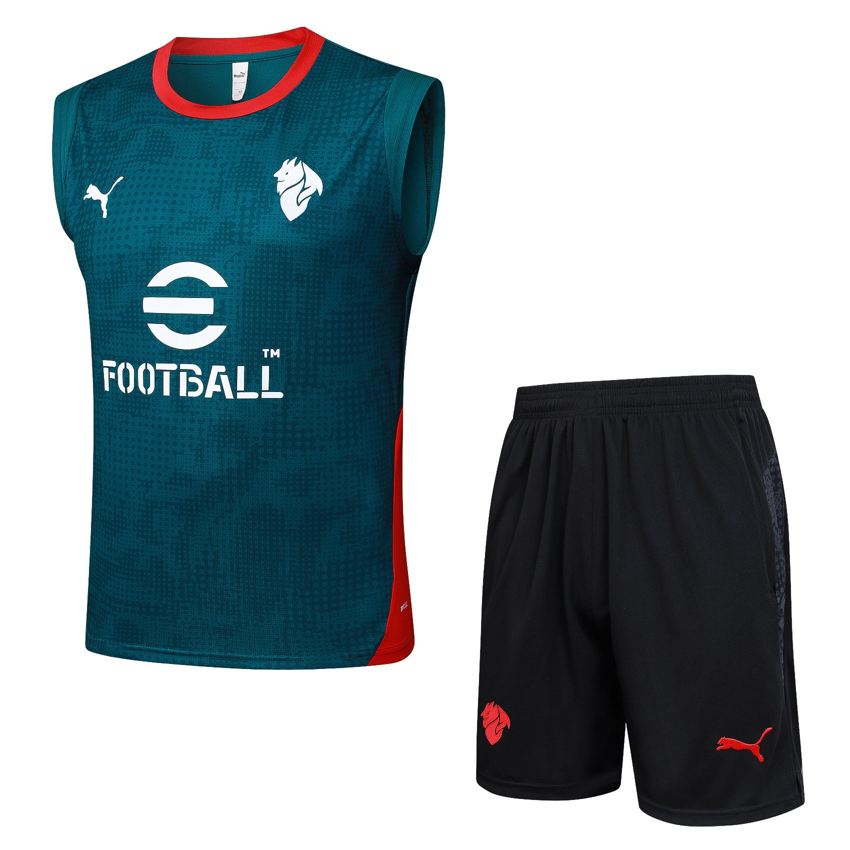 Conjunto sin mangas AC Milan verde y rojo