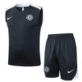 Conjunto sin mangas Chelsea negro y blanco