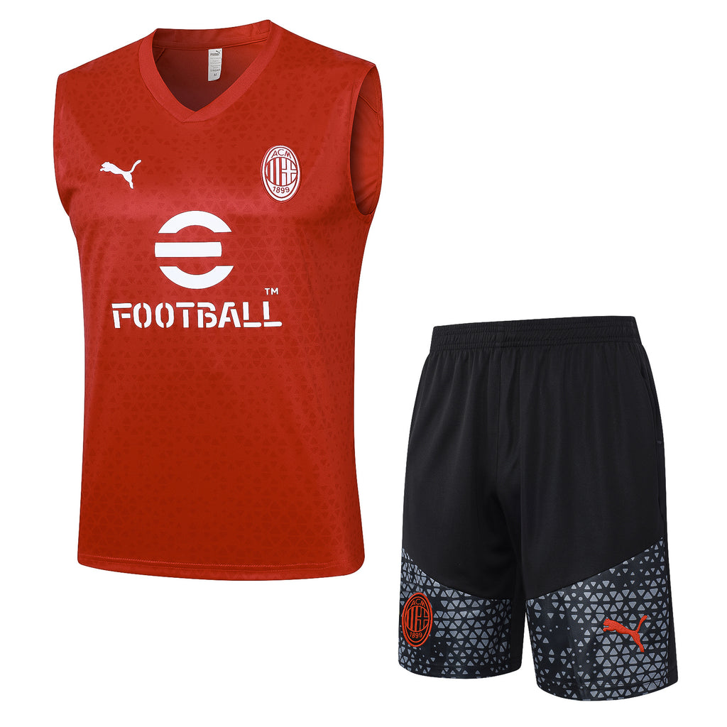 Conjunto sin mangas AC Milan rojo